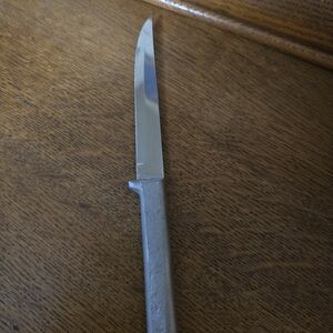 Vintage Steel Knife with Gray Handle